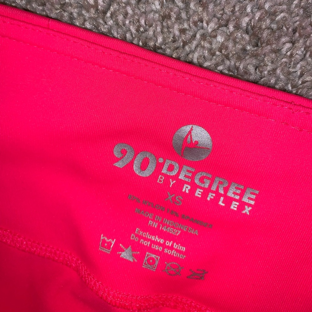 90 Degree by Reflex Hot Pink leggings size XS - Picture 5 of 6